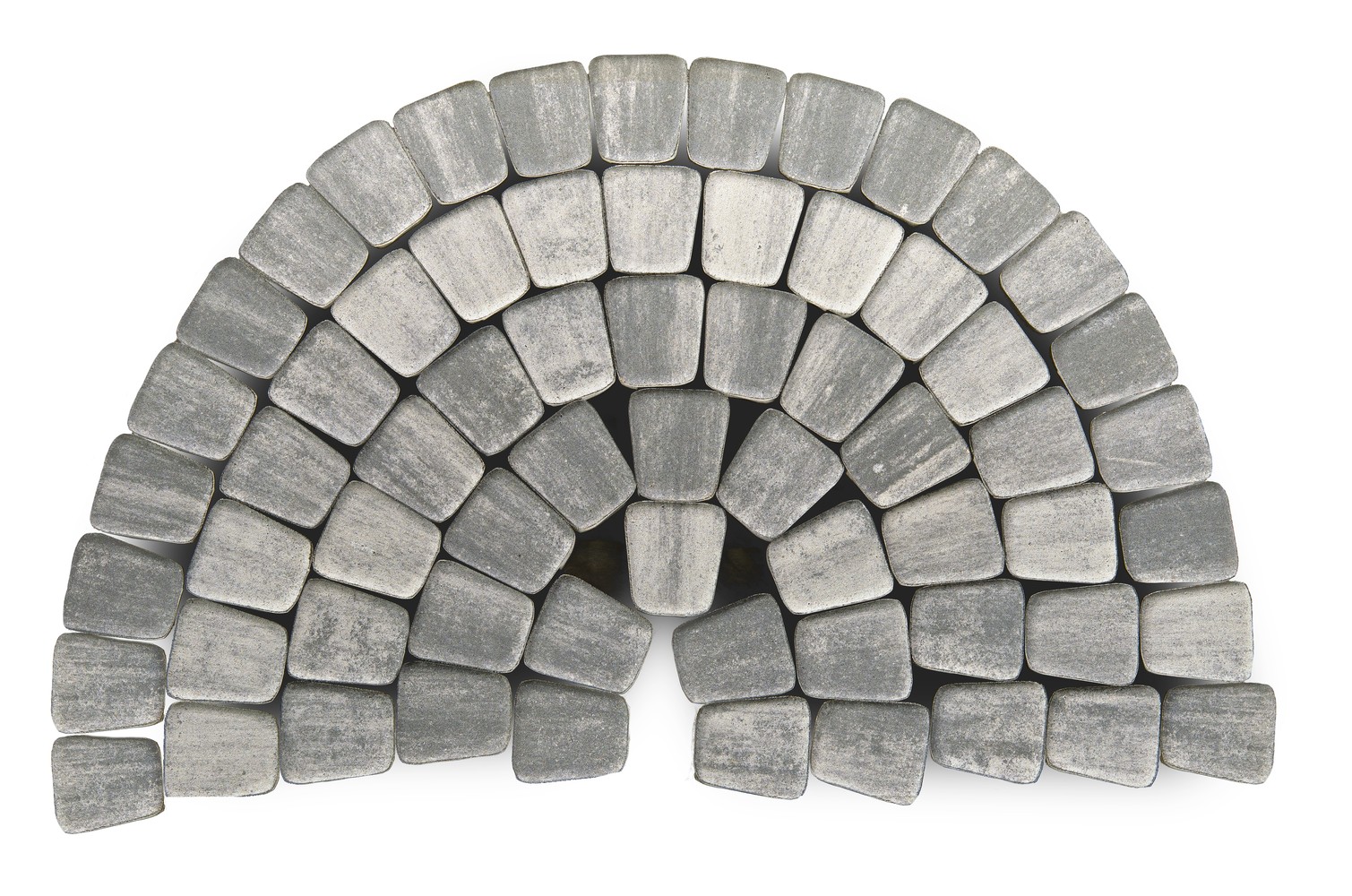 Тротуарная плитка BRAER II «Классико круговая» Color Mix Тип 7 «ТУМАН»