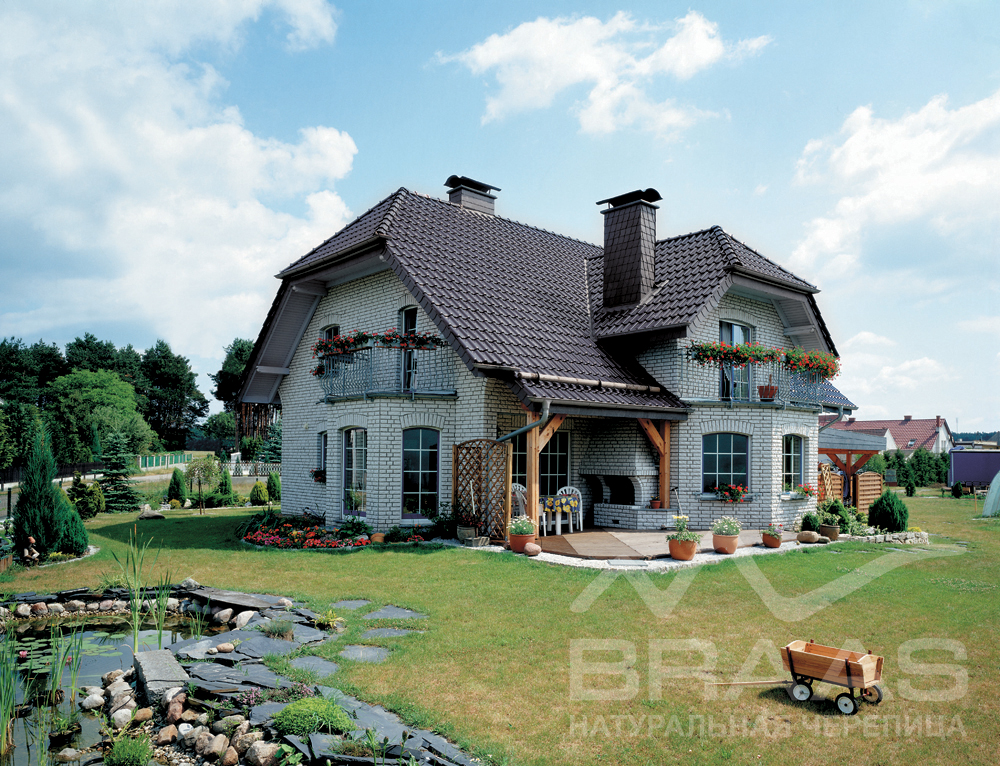 Керамическая черепица ТОПАЗ 13V Ангоб, Braas