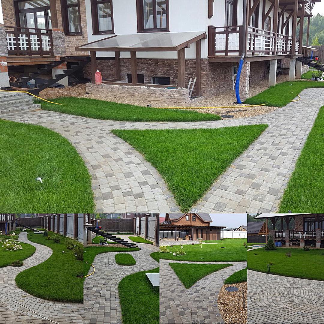 Тротуарная плитка BRAER II «Классико круговая» Color Mix Тип 7 «ТУМАН»